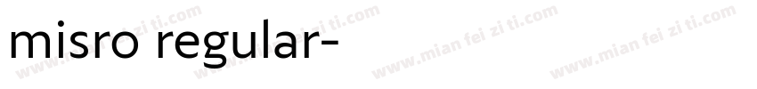 misro regular字体转换